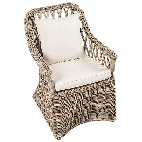 BELIANI - Chaise de jardin en rotin naturel MAROS II - large