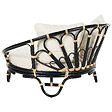 BELIANI - Lot de 2 lits de jardin ROSSANO Rotin Noir - vignette