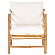 BELIANI - Fauteuil de jardin CERRETO Bambou Blanc cassé - vignette