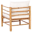 BELIANI - Fauteuil de jardin CERRETO Bambou Blanc cassé - vignette