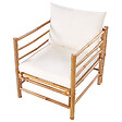 BELIANI - Fauteuil de jardin CERRETO Bambou Blanc cassé - vignette