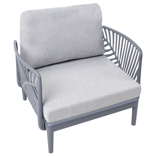 BELIANI - Fauteuil de jardin SATURNIA Gris - large