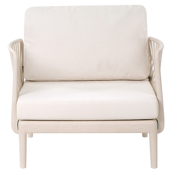 BELIANI - Fauteuil de jardin SATURNIA Beige clair - large