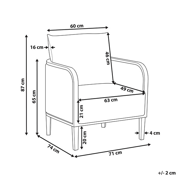 BELIANI - Fauteuil de jardin MONTEFALCO Métal Blanc - large