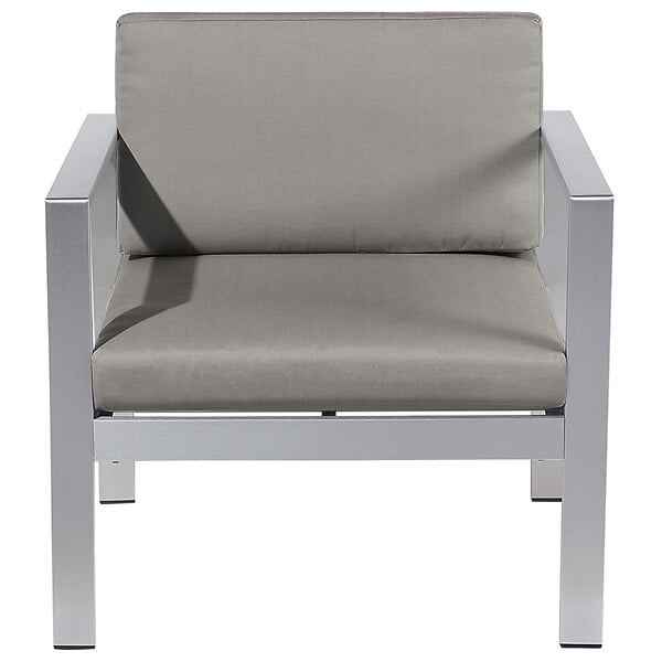 BELIANI - Fauteuil de jardin SALERNO Métal Gris foncé - large
