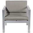 BELIANI - Fauteuil de jardin SALERNO Métal Gris foncé - vignette