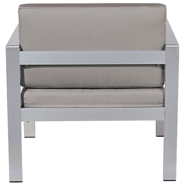 BELIANI - Fauteuil de jardin SALERNO Métal Gris foncé - large