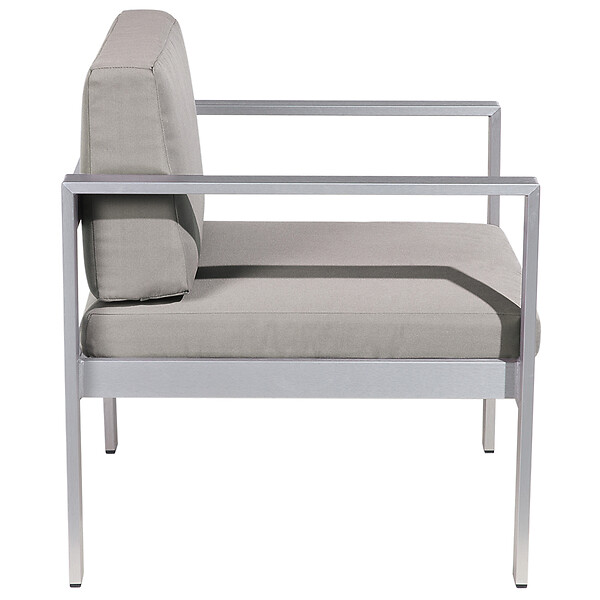 BELIANI - Fauteuil de jardin SALERNO Métal Gris foncé - large