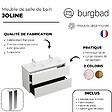 BURGBAD - Pack meuble de salle de bain double vasque 120 cm blanc mat Joline + colonne - vignette