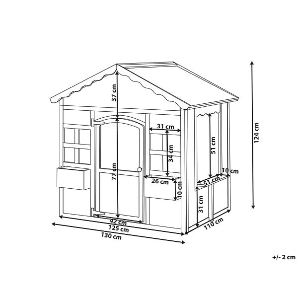 BELIANI - Cabane de jardin pour enfants NIKAIA Bois de sapin Blanc - large