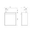 GODART - Pack lave-mains Noir Mat avec vasque design blanche - Robinetterie Eau froide à gauche - L.42.5 X H. 48.6 cm - Hanos - vignette