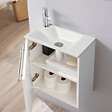 GODART - Pack lave-mains Blanc mat avec vasque design blanche - Robinetterie Eau froide à gauche - L.42.5 X H. 48.6 cm - Hanos - vignette