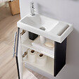 GODART - Pack lave-mains Noir Mat avec porte serviette - Mitigeur à gauche - L.48 X H. 52.5 cm - Houston - vignette