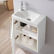 GODART - Pack lave-mains Blanc mat - Mitigeur à gauche - L.42.5 X H. 52.5 cm - Hamac 2 - vignette