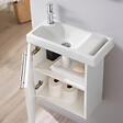 GODART - Pack lave-mains Blanc mat avec porte serviette - Mitigeur à gauche - L.48 X H. 52.5 cm - Houston - vignette
