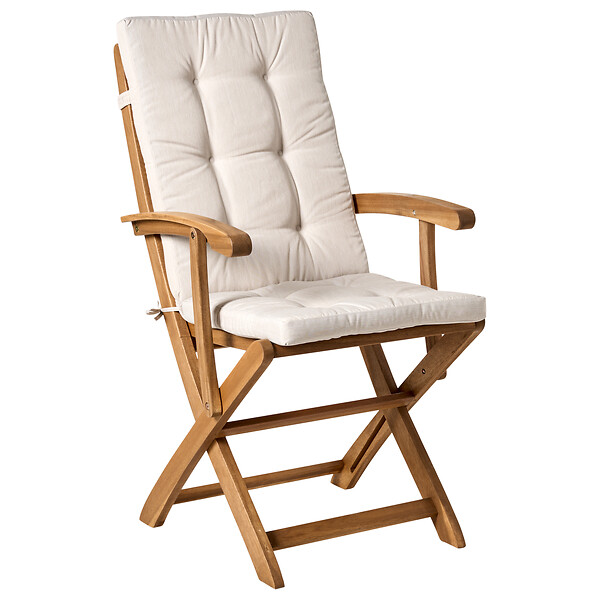 BELIANI - Salle à manger de jardin 8 places MAUI PREMIUM Beige clair Acacia - large