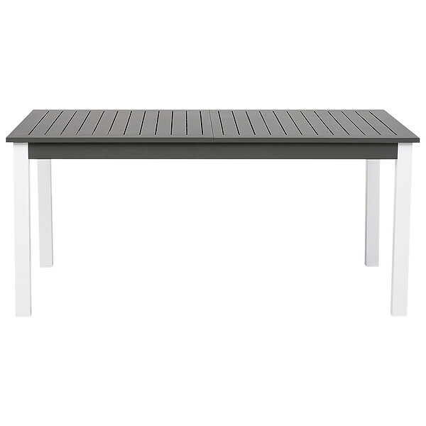 BELIANI - Salle à manger de jardin 8 places PANCOLE Gris Métal avec coussins - large