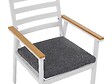 BELIANI - Salle à manger de jardin 4 places CAVOLI Gris Métal avec coussins - vignette