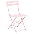 BELIANI - Salle à manger de jardin 4 places FIORI Rose pastel Métal Pliant - vignette