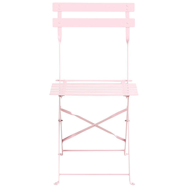 BELIANI - Salle à manger de jardin 4 places FIORI Rose pastel Métal Pliant - large