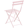BELIANI - Salle à manger de jardin 4 places FIORI Rose pastel Métal Pliant - vignette