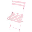BELIANI - Salle à manger de jardin 4 places FIORI Rose pastel Métal Pliant - vignette