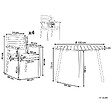 BELIANI - Salle à manger de jardin 4 places CAVOLI Beige Métal avec coussins - vignette