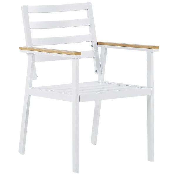 BELIANI - Salle à manger de jardin 4 places CAVOLI Beige Métal avec coussins - large