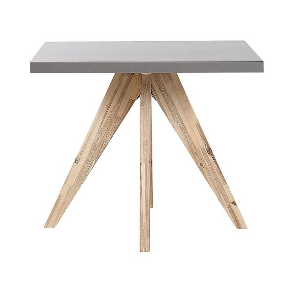 BELIANI - Salle à manger de jardin 4 places OLBIA Beige Béton avec coussins - large