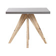 BELIANI - Salle à manger de jardin 4 places OLBIA Beige Béton avec coussins - vignette