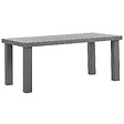 BELIANI - Salle à manger de jardin avec bancs et tabourets 6 places TARANTO Gris Béton - vignette