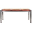 BELIANI - Salle à manger de jardin 6 places GROSSETO Marron/blanc Bois d'eucalyptus - vignette