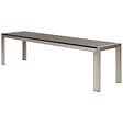 BELIANI - Salle à manger de jardin avec bancs 6 places NARDO Noir/argenté - vignette