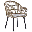 BELIANI - Salle à manger de jardin 6 places ALIANO II Beige Polyrotin avec coussins - vignette
