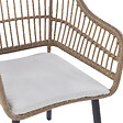BELIANI - Salle à manger de jardin 6 places ALIANO II Beige Polyrotin avec coussins - vignette