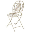 BELIANI - Salle à manger de jardin 4 places BIVIO Blanc cassé Métal Pliant - vignette