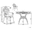 BELIANI - Salle à manger de jardin 4 places SAPRI Marron foncé Métal avec coussins - vignette
