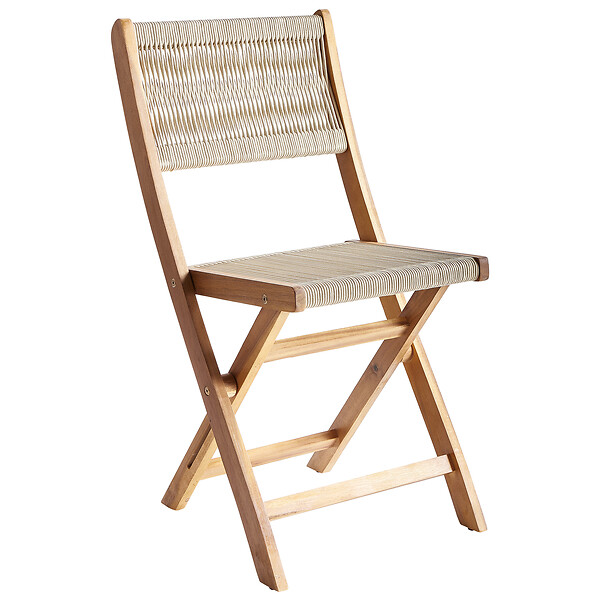 BELIANI - Salle à manger de jardin 4 places PROSSEDI Acacia Beige - large