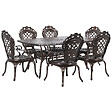 BELIANI - Salle à manger de jardin 6 places LIZZANO Marron foncé Métal avec coussins - vignette