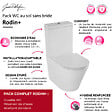 JACOB DELAFON - WC à poser sans bride sortie universelle Rodin+ avec abattant frein de chute + nettoyant - vignette