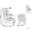 BELIANI - Lot de 6 chaises de jardin JAVA Acacia Marron clair - vignette