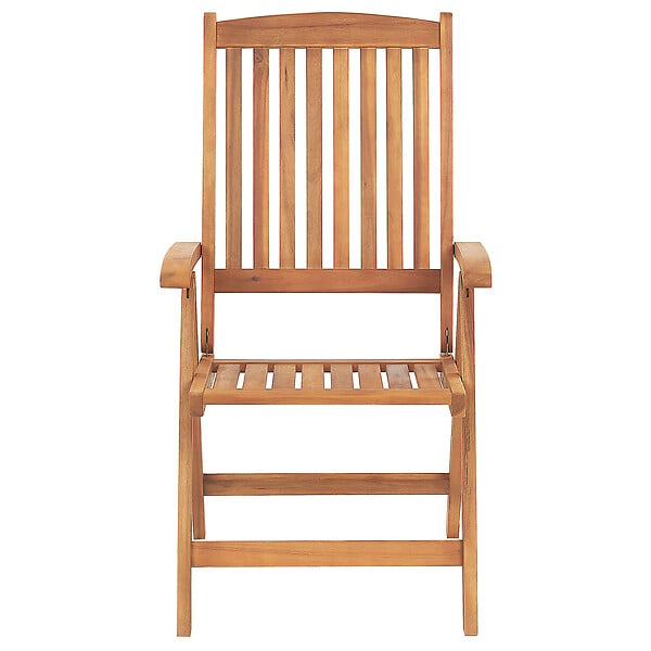 BELIANI - Lot de 6 chaises de jardin JAVA Acacia Marron clair - large