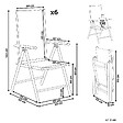 BELIANI - Lot de 6 chaises de jardin CATANIA Métal Noir - vignette