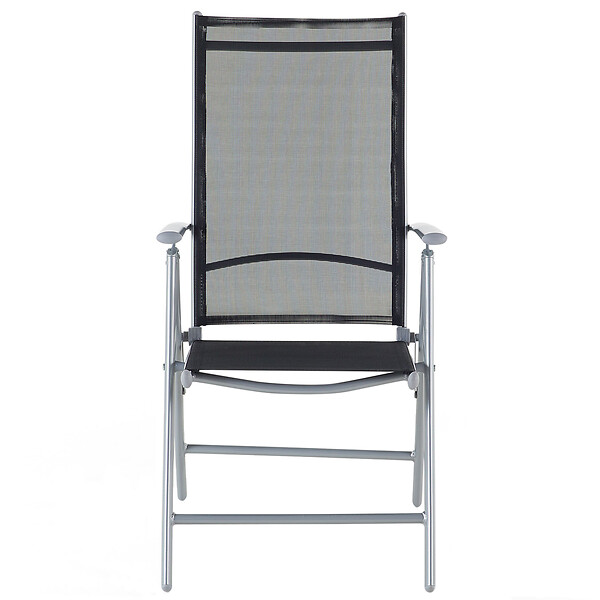 BELIANI - Lot de 6 chaises de jardin CATANIA Métal Noir - large