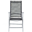 BELIANI - Lot de 6 chaises de jardin CATANIA Métal Noir - vignette
