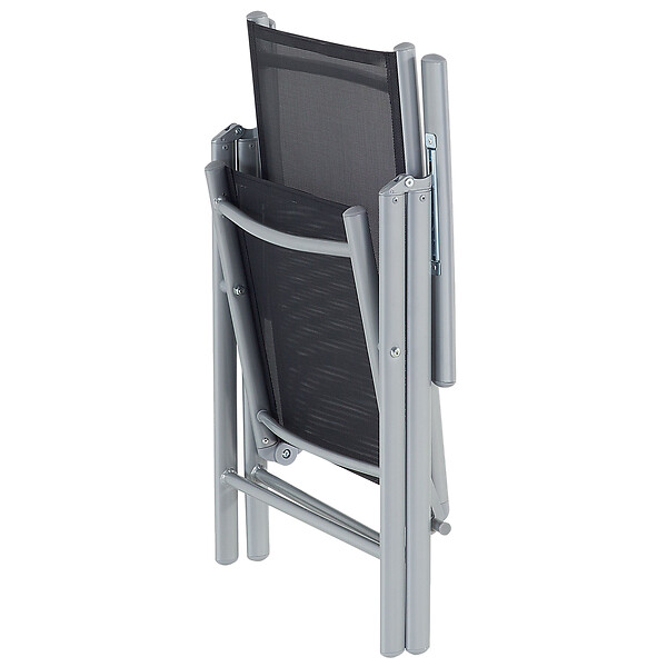 BELIANI - Lot de 6 chaises de jardin CATANIA Métal Noir - large