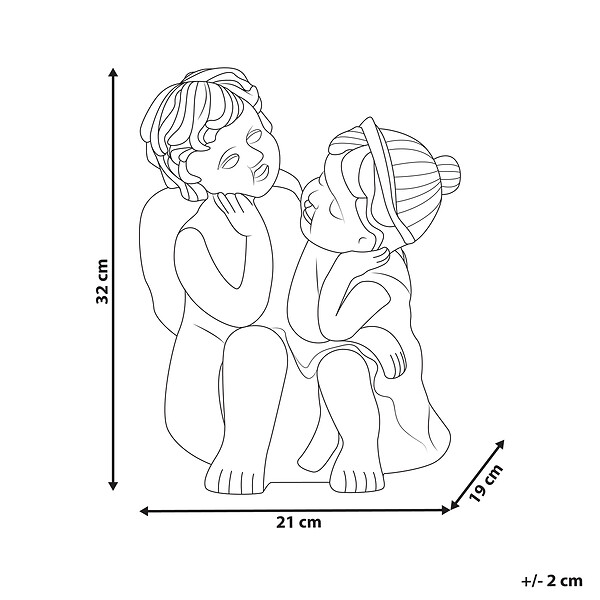 BELIANI - Statue de jardin DAMARO Enfant Marron - large