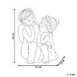 BELIANI - Statue de jardin DAMARO Enfant Marron - vignette