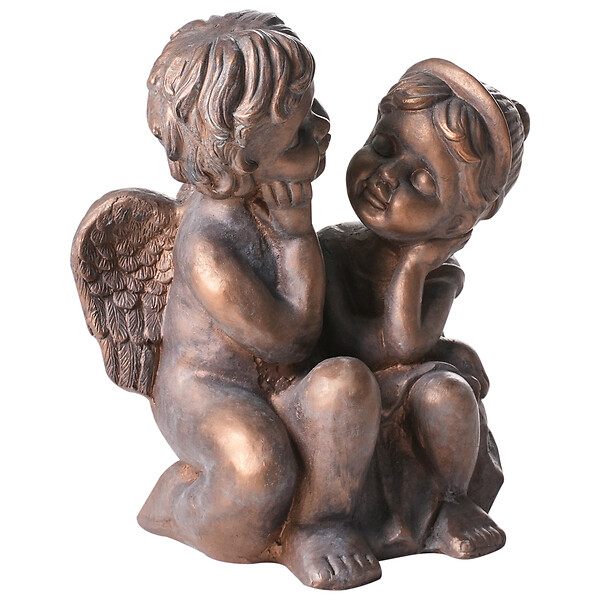 BELIANI - Statue de jardin DAMARO Enfant Marron - large