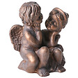 BELIANI - Statue de jardin DAMARO Enfant Marron - vignette